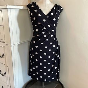 Ralph Lauren Polka Dot Dress 8 petite